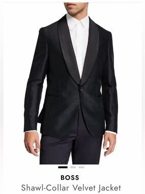 Hugo Boss Men's Black Velvet Tuxedo Jacket